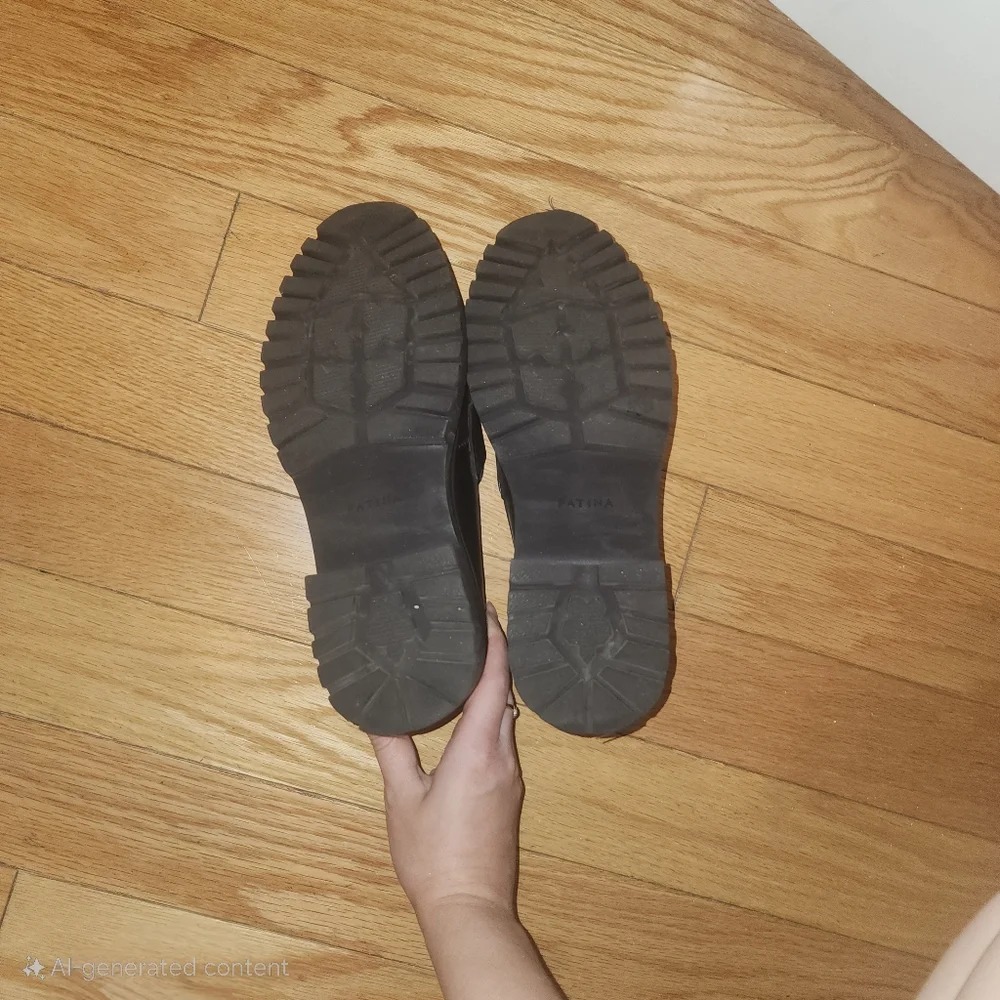 Portland Leather Zoe Chunky Leather Loafers EUC - Picture 9 of 10